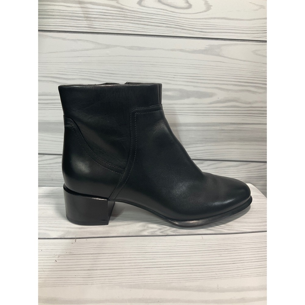 Vionic Kamryn Waterproof Soft Buttery Leather Ankle Boots SZ6 Block Heel Bootie